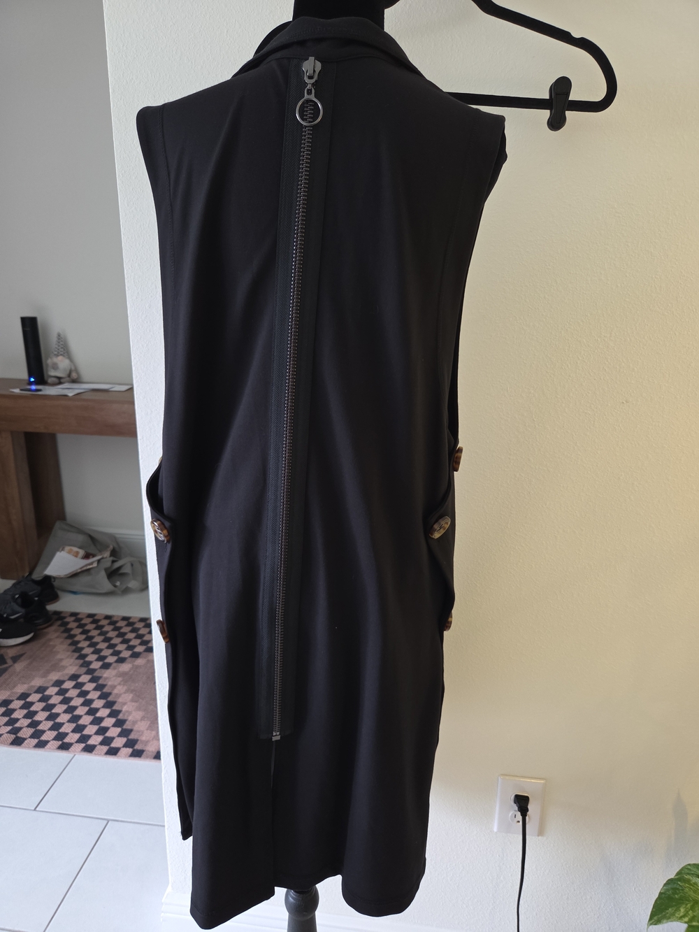 Soft Surroundings Black Sleeveless Long Duster - Picture 4 of 5